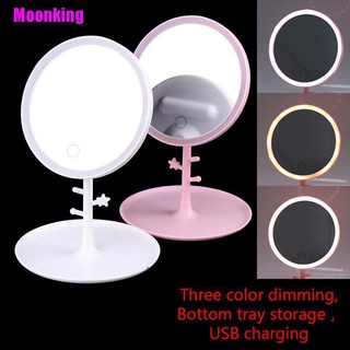 [Moonking] Luz Led espejo de maquillaje ajustable táctil Dimmer Led espejo de tocador carga USB