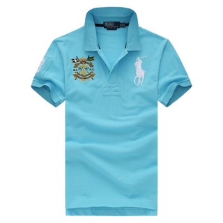 Alta calidad nueva llegada Paul_Ralph Laurenss Polo raya Polo Golf camisas Spot hombres camisetas masculino manga corta camisa para hombres camisas de moda hombres manga corta Slim Casual camisa (1)