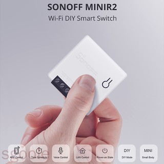 [sgoole] Sonoff MINI R2 Smart Switch pequeño cuerpo mando a distancia WiFi interruptor compatible con un interruptor externo Sonoff MINI