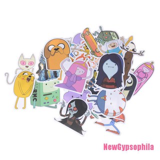 Newgypsophila★ 30 unids/bolsa aventura tiempo de dibujos animados pegatinas equipaje patineta portátil pegatinas juguete