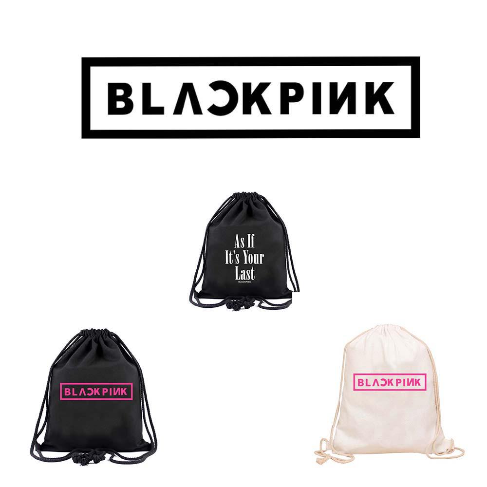 kpop blackpink - mochila de lona con cordón
