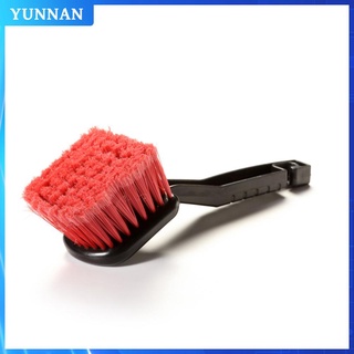 (fashionboy) cepillo de rueda de coche con cerdas rojas auto motocicleta limpieza herramientas de lavado