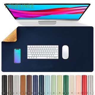 LOVELINEE Home Office Natural Cork Extra Large PU Leather Mouse Pad Dual Sided Desktop Waterproof Laptop Computer Keyboard Mice Mat Dining Writing Mat/Multicolor