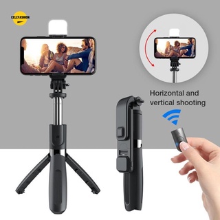 [CFH] trípode extensible para teléfono con Bluetooth remoto para Smartphone Selfie Stick con luz de relleno Selfie Stick trípode Bluetooth (1)
