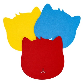lyz - alfombrilla universal para ratón (forma de gato, ligero, cómodo, suave, multicolor) (6)