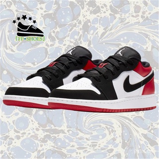 『FP•Shoes』Nike Air Jordan 1 bajo AJ1 negro dedo del pie bajo zapatos de baloncesto negro y blanco rojo -116 hombres zapatos para correr Unisex
