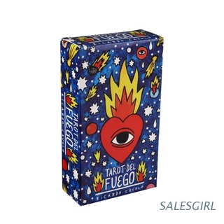 SALESGIRL 78pcs Tarot Del Fuego Tarjetas Español Juego De Mesa Oracle Deck Guía Electrónica Libro