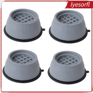 [lyesorfl] 4 almohadillas antivibración para evitar caminar absorbentes de golpes antideslizantes lavadora secadora lavadora alfombrilla pies almohadilla de elevación