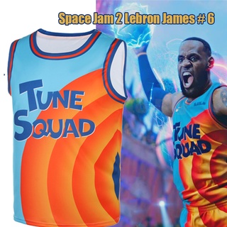Nba Legend Space Jam2 Micheal Jordan 6 naranja y azul Tune Squad Jersey (1)