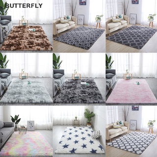 [mariposa] Alfombra Shaggy Tie-dye impreso de felpa piso esponjoso alfombra de área alfombra sala de estar alfombras (8)