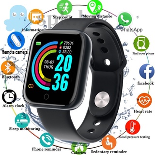 Reloj inteligente Y68 D20 con Bluetooth USB con Monitor cardiaco Smartwatch