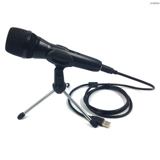 micrófono de condensador usb para juegos de computadora, transmisión en vivo, reunión, grabación, soporte para trípode