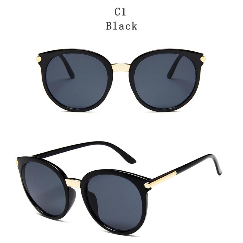 Moda Retro mujeres gafas de sol redondas de lujo marca al aire libre sombra gafas UV400 (3)