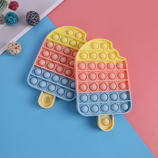 Rainbow Pop It Fidget juguetes empuje burbuja sensorial Squishy alivio del estrés autismo necesidades Anti-estrés juguetes para niños adultos (9)