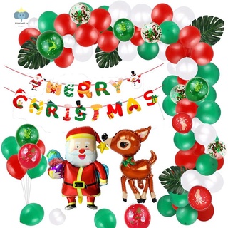 globo de navidad arco guirnalda kit, rojo verde navidad látex globostool set ideal para decoraciones de fiesta de navidad