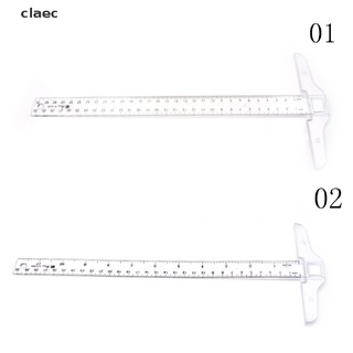 [claec] 30 cm de plástico métrico t cuadrado doble cara regla herramienta de medición suministros [claec]