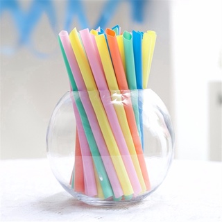 LONGPRE 100pcs Drinking Straws Plastic Bar Tools Tableware Disposable Milkshake Household Multicolor Bubble Tea Party Supplies/Multicolor (4)