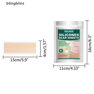 [bling] 4 pzs parche de silicona reutilizable para remover cicatrices de acné gel trauma reparación de la piel