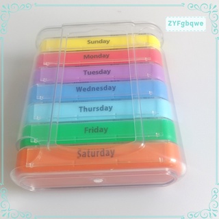 organizador semanal de pastillas 7 días colorido portátil para sostener vitaminas medicación (1)