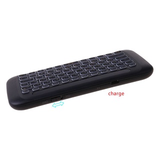 Sel H20 Mini teclado táctil inalámbrico de doble cara pantalla completa Touchpad aire ratón colorido luz portátil retroiluminado teclado (9)