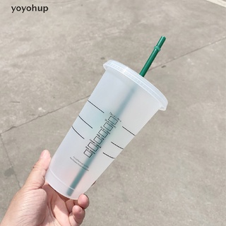 yoyohup 700ml taza de paja con tapa taza de café reutilizable tazas de plástico vaso mate taza co
