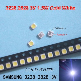 100pcs SAMSUNG2828 blanco frío LED retroiluminación TT321A 1.5W-3W con Zener 3V 3228 2828 blanco frío LCD retroiluminación para aplicación de TV, calidad garantizada