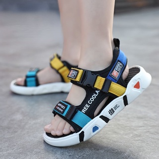 [disponible En inventario]sandalias de Velcro de punta abierta de verano para niños/suela suave/zapatos de playa antideslizantes