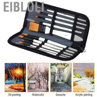 Eibloli Artist Paint Brush Set 10pcs Art Watercolor Oil Painting Acrylic for (5)