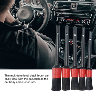 5PCS Car Detailing Brushes Car Wash Slit Brush Clean Seat Detail Brush