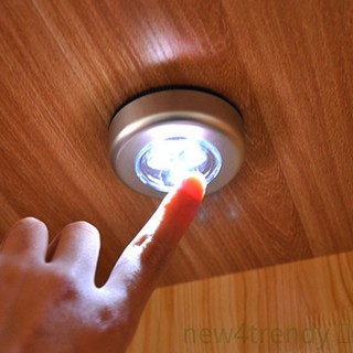 3 led alimentado con batería inalámbrica luz de noche palo grifo táctil push seguridad armario armario cocina lámpara de pared
