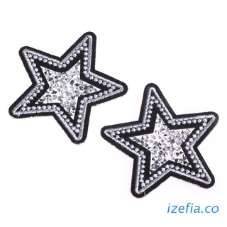 izefia hot drilling star parches bordados de hierro en parches para ropa diy pegatinas