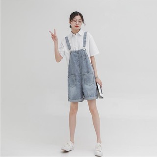 Jean mono corto Jumsuit moda mujeres Jeans vaquero niñas estilo coreano Denim