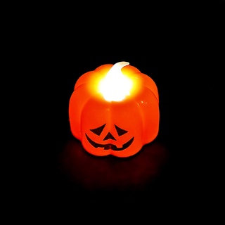 [foodtaste] lámpara de calabaza de halloween suministros de fiesta led vela de calabaza linterna hogar bar decoración [co]