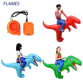 Fl inflable adultos niños montar dinosaurio disfraz disfraz de Cosplay vida silvestre ropa de Halloween fiesta juego de rol accesorios