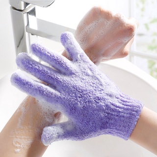 1Pcs moda ducha cinco dedos guantes de baño exfoliante guantes de baño Color aleatorio CASSIE11 (7)