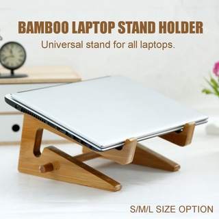 Soporte de madera para portátil, soporte de bambú, tableta, portátil, soporte de refrigeración (1)