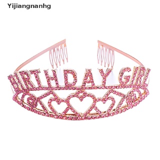 yijiangnanh cumpleaños reina/niña satén faja con corona de cristal mujeres decoración de cumpleaños caliente