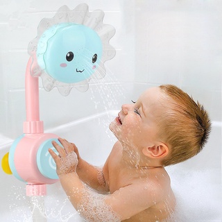Bebé de girasol juguete de baño bañera duchas caños de baño ventosas plegable Spray grifo juego de baño sol flor juguetes de agua (1)