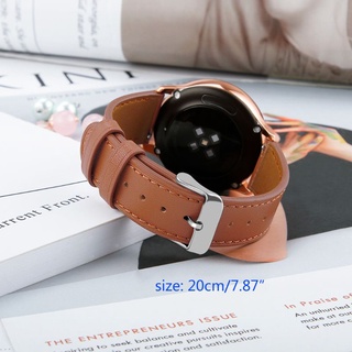 Genuine Leather Watch Band Wrist Strap Bracelet Replacement for Samsung Galaxy Watch Active Smart Watch Accessories