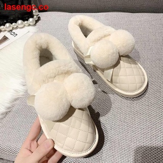 Peas shoes women s outer wear 2020 autumn and winter new fashion plus velvet one-step plush shoes thick-soled pregnant women s cotton shoes