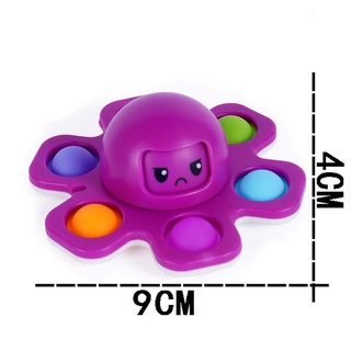 ederes para niños fidget juguete autismo alivio del estrés juguetes de ventilación spinning top juguetes pulpo cambio caras dedos sensorial silicona anti estrés interactivo flip push pop burbuja (2)