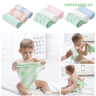 sun1iss 3 unids/pack bebé bebés baberos de alimentación absorbente de algodón suave eructo saliva toalla pañuelo niño bufanda paño