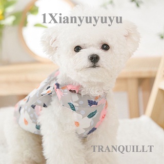 Tranquilt INS nuevo verano y otoño lindo melocotón burbuja falda perro falda elástica corta ropa para mascotas|Vestidos de perro