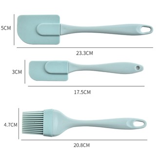 sf_3 pzas/kit de espátula de silicona anti adherente para pasteles/crema/diy/kit de cocina (6)