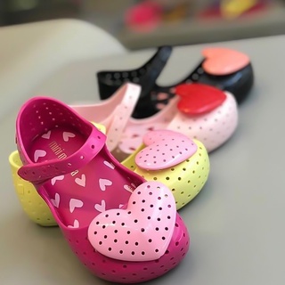 Spot goods brasil Melisa melissa zapatos niños niñas en forma de corazón sandalias agujero zapatos perfumados zapatos de bebé (2)