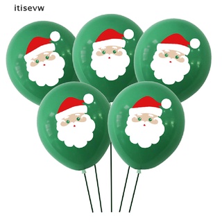 itisevw feliz navidad globos conjunto de santa claus alce árbol de navidad colgante bandera co (7)