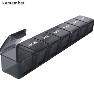 kamem weekly pill organizer daily cases xl caja de almacenamiento vitaminas 7 días viaje portátil.