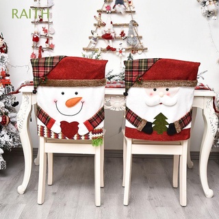 raith stretch silla asiento cubierta de vacaciones suministros de cocina cubiertas de la silla alce accesorios de fiesta santa claus decoración del hogar muñeco de nieve fundas decoración de navidad