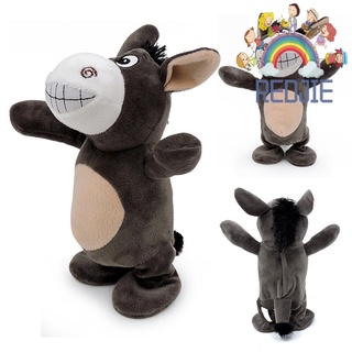 20 cm portátil eléctrico móvil burro juguete divertido voz muñeca puede contar historias/caminar