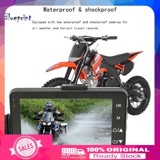 Compacto motocicleta DVR 720P Full HD compatible con la parte trasera delantera grabadora de visión automática apagado para Motocross